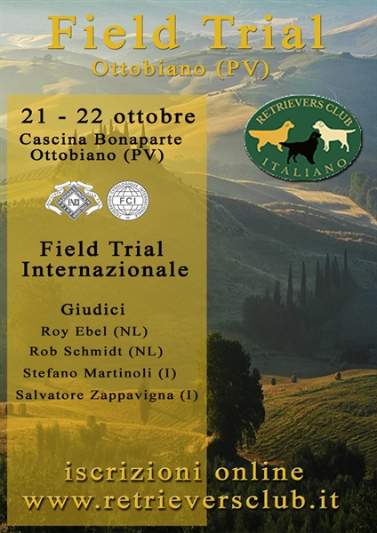 Aperte le iscrizioni per il Field Trial Internazionale OTTOBIANO (PV)